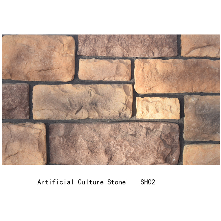 SH02 petra di cultura artificiale petra di cimentu petra di muru ligeru per decorate u muru