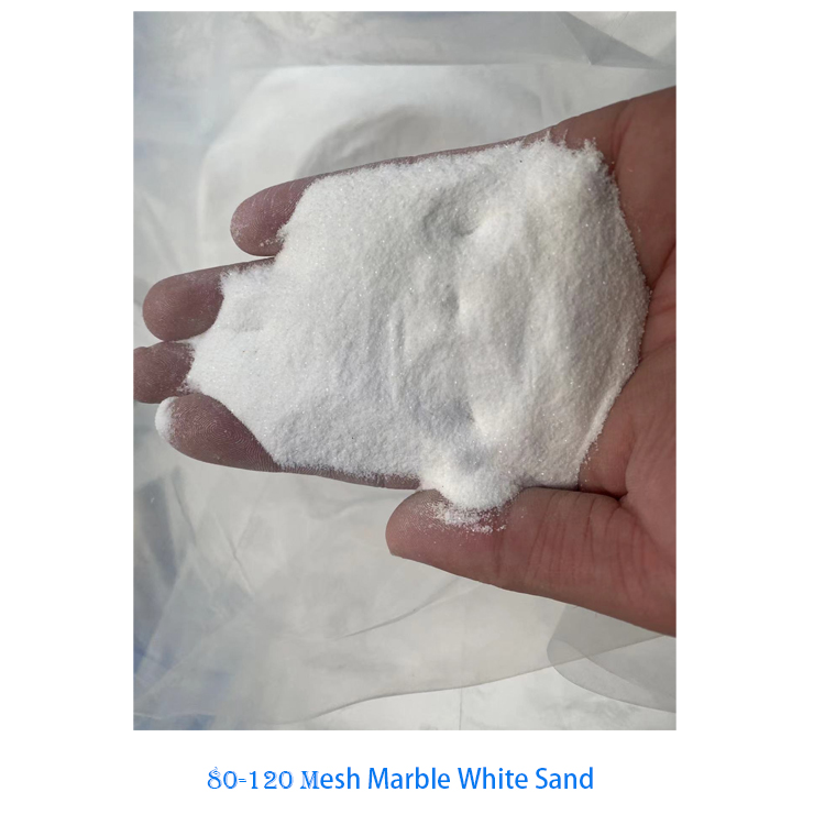 Білий мармуровий порошок 80-120 меш для сировини промисловості, будівництва, каменю