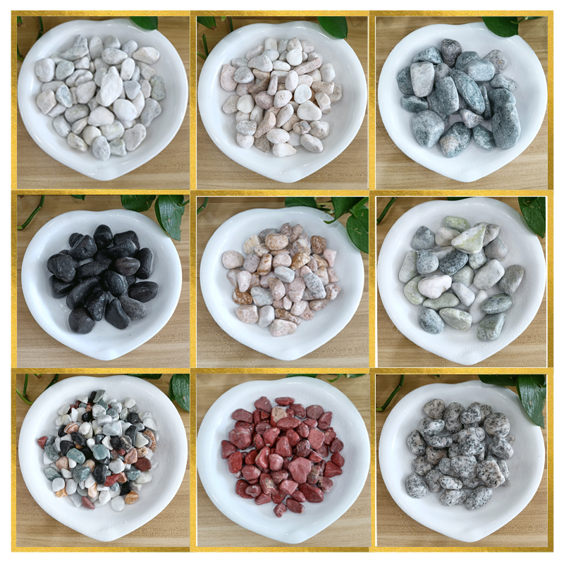 Guangshan βότσαλο μπάλα πέτρα ποικιλία χρώματος για τη διακόσμηση του κήπου και του δρόμου
