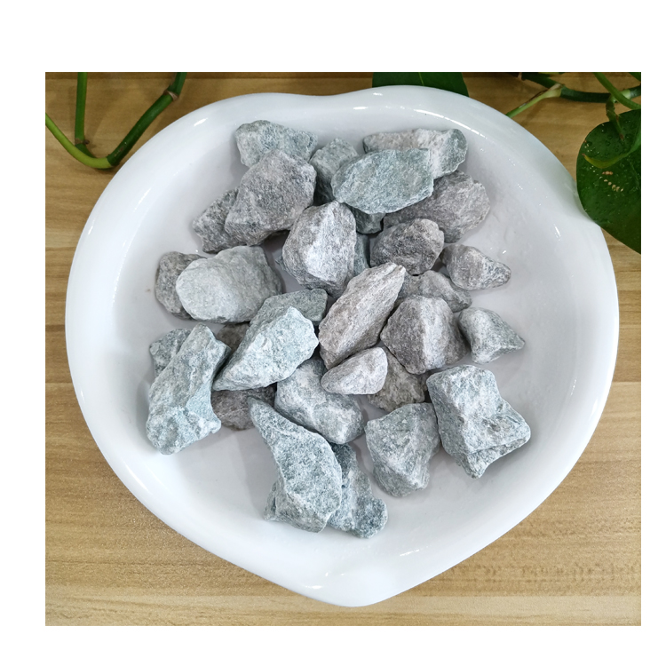 GS-006 Guangshan green color gravel pebble stone chips stone aggregate stone