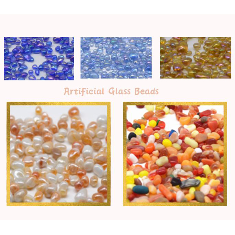 Colorful Glass Beads For Decorate The Garden And Fire In Pot And Aquarium Stone