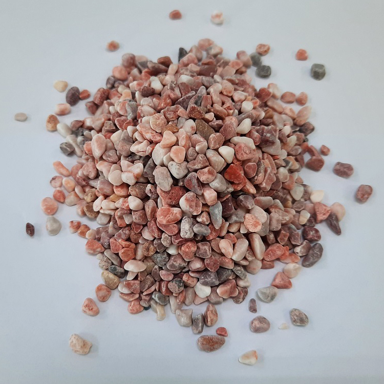 HB-003 deep pink ball pebble stone for decorate the landscape and adhesive flooring terrazzo