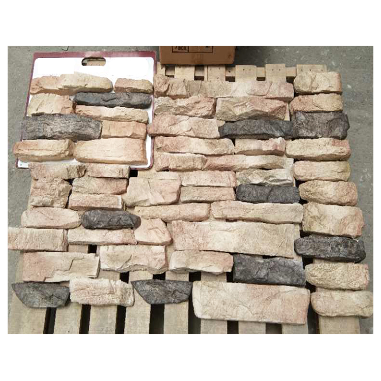 ES-70 yellow&black artificial culture stone wall stone veneer light weight stone ledge stone