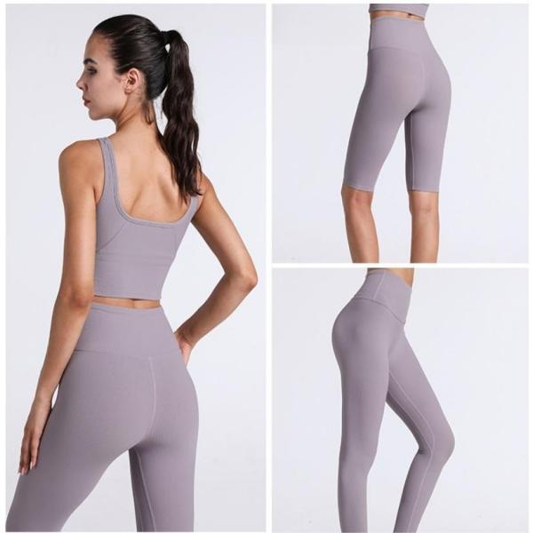 Ins Hot Fashion Sports Workout Clothing Gym Leisure Running Quick-Drying  Nude Sense High Elastic 2 Pieces Double Straps Bra Wrinkled Legging Yoga  Suit for Women - China Yoga Suits and Sports Suits