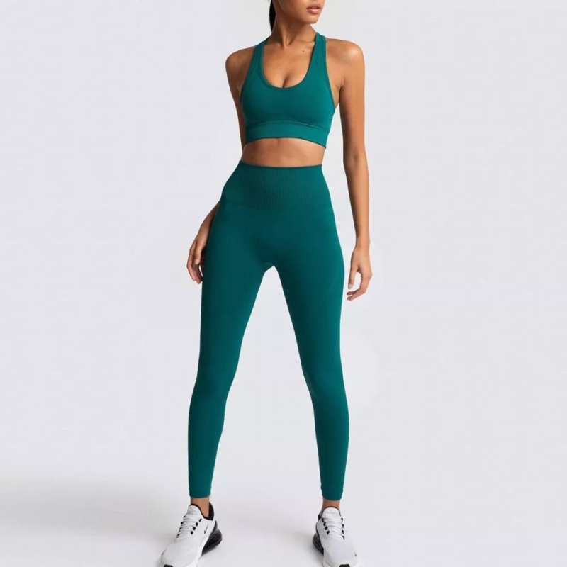 Generic 2023 Plus Xl Seamless Women Fitness Arise Epic Yoga Sets High Waist  Gym Scrunch Leggings Sports Bra Workout Active Wear Suits