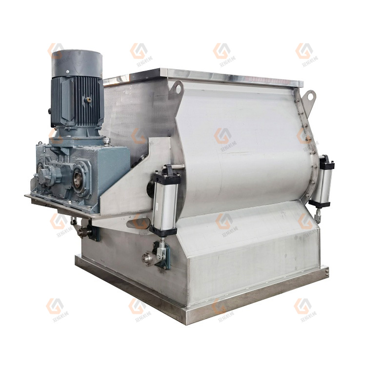 Industrial double shaft paddle blender mixer (1)