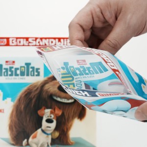 Gravure printed three-side sealing plastic bags for food packaging