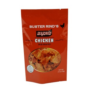 Custom na dinisenyo na back seal pouch para sa packaging ng potato chips at shrimp crackers