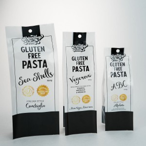 Holdbare pastaforseglede emballasjeposer av høy kvalitet i flere størrelser