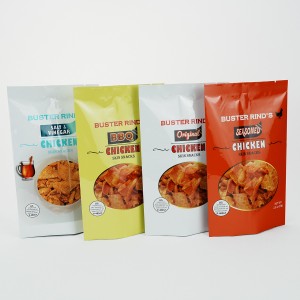 Custom designed back seal pouch for packaging of potato chips and shrimp crackers