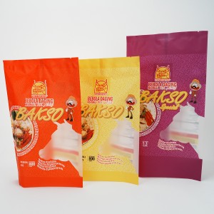 Individualūs kelių dydžių šaldytų maisto produktų karšto sandarinimo maišeliai su logotipu