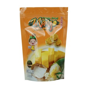 Bag sefyll zipper gwrth-ollwng wedi'i selio ar gyfer pecynnu reis glutinous durian