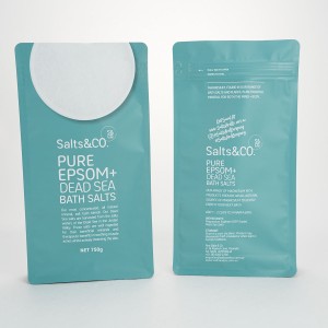 Side Zipper Waterproof Giselyohan nga Walo ka Side Seal Bag para sa Bath Salts