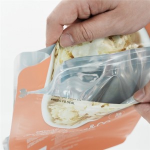 Selo de saco vertical com zíper lateral para embalagem de sais de banho