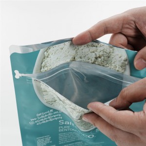 La bossa de fons pla d'embalatge de sal de bany és fàcil de transportar i obrir per a ús repetit