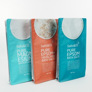 Factory Printed Customized Lightweight Carry Durable Bath Salt Flat Bottom Bag
