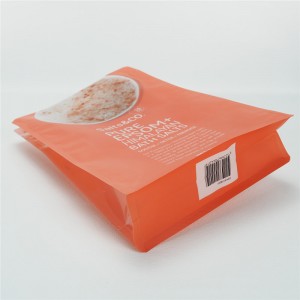 包装袋メーカーはヒマラヤバスソルト用のサイドジッパー平底袋をカスタマイズしました