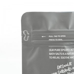 Eight Side Sealing Side Zipper Bag Moisture Proof for Bath Salt Packaging