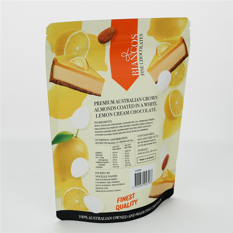 Snack plastic verpakkingstas voor citroenkoekjes