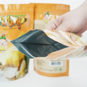 Sandarus nepralaidus užtrauktuku stovimas maišelis, skirtas durian glutinous ryžių pakavimui