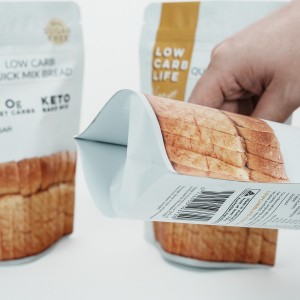 जिपरसह वैयक्तिक डिझाइन अन्न पॅकेजिंग प्लास्टिक पिशवी