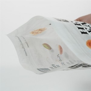 Beg Tegak Plastik Tertutup Kacang dan Buah-buahan Kering