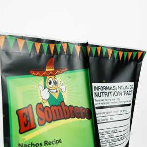 Custom designed food packaging bags with company logo