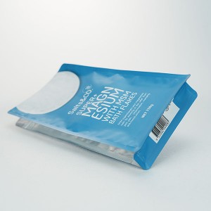 حقيبة تعبئة منتجات العناية بملح الاستحمام مقاومة للماء وقابلة لإعادة الفتح