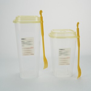 Vasos de plástico transparentes de café e té de leite de múltiples capacidades