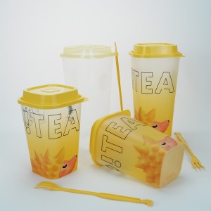 Durable and beautiful disposable frosted plastic cup