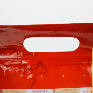 Factory customized plastic bags with transparent windows for roasted chicken packaging