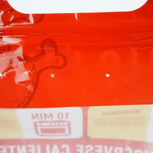Mga plastic bag na pinasadya ng pabrika na may mga transparent na bintana para sa packaging ng inihaw na manok