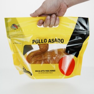 Večnamenska vrečka za pakiranje pečenega piščanca in krompirja z možnostjo ponovnega zapiranja proti rosenju