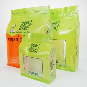 Oanpaste Printed Sealed Snack Flat Bottom Bag