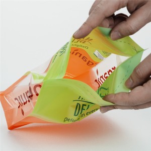 Customized Multifunctional Snack Transparent Plastic Flat Bottom Bag