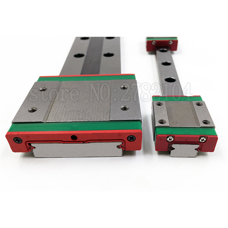 Huh-DAOGUI Color : MGN9C, Size : 100mm 1set MGN7 MGN12 MGN15 MGN9 300 350 400 450 500 600 800mm Miniature Linear Rail Slide 1pcMGN9 Linear Guide+1pcMGN9H Carriage CNC Parts 