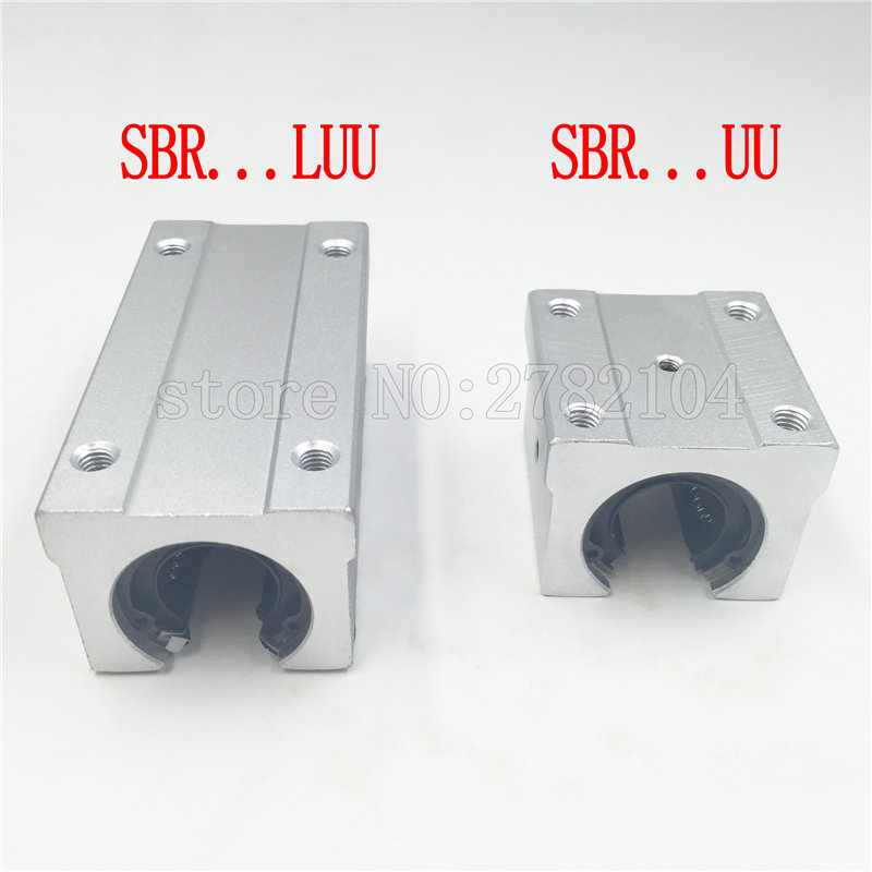 BRDI09329 Bearings 2Pcs SBR12 SBR13 SBR10 SBR16UU Linear Ball Bearing Block CNC Router 