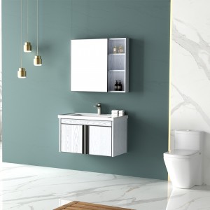 Maximizing Space with a Wall-Mounted Modern Vanity and Small Medicine