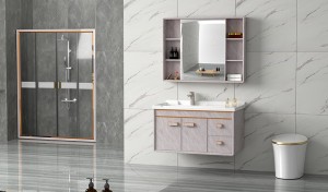 Customized Bathroom Vanity Cabinet with Mirror Cabinet