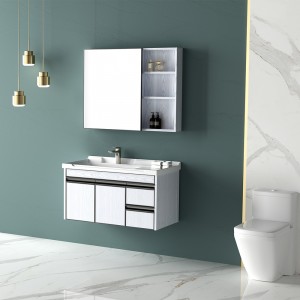 Floating bathroom counter and wash basin mirror with storage and decorative medicine cabinets