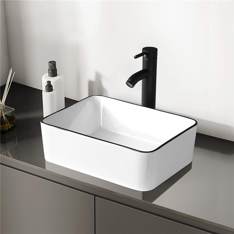 Stylish and Parctical Rectangular Ceramic Bathroom Sink-01 (2)
