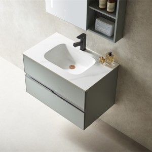 Högkvalitativt badrumsskåp i aluminium med LED-badrumsspegel en perfekt flytande underdel för ditt val