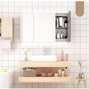 Nội thất nhôm gỗ, nội thất phòng tắm bằng gỗ, bàn trang điểm bồn tắm nổi, tủ phòng tắm nhôm in gỗ, bàn trang điểm nhôm vân gỗ