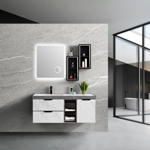 Contemporary Floating Bathroom Cabinet with Rock Board Construction a perfect Vanity Set