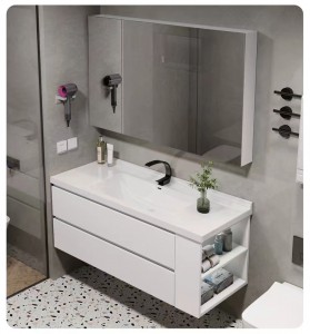 Kesombongan kamar mandi modern yang sempurna dengan cermin lemari wastafel Pilihan terbaik untuk furnitur kamar mandi dan lemari ruang cuci