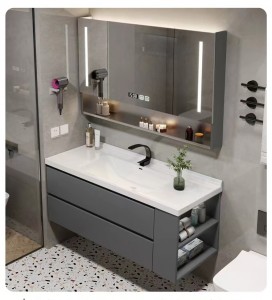 Mobilierul modern perfect pentru baie cu oglindă pentru chiuvetă Cea mai bună alegere pentru mobilierul de baie și dulapurile pentru spălătorie