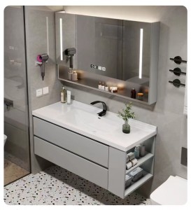 싱크대 거울을 갖춘 완벽한 현대식 욕실 세면대 욕실 가구 및 세탁실 캐비닛을 위한 최고의 선택