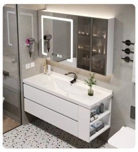 Kesombongan kamar mandi modern yang sempurna dengan cermin lemari wastafel Pilihan terbaik untuk furnitur kamar mandi dan lemari ruang cuci