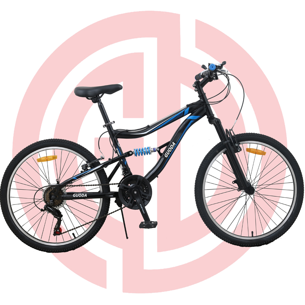 Factory wholesale Motorized Bicycles - GD-MTB-003： Mountain bike, steel frame, 21 speed, 24 inches, V-brake, SHIMANO – GUODA