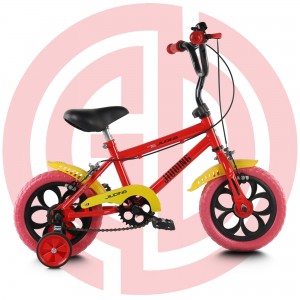 GD-KB-008：  Boy’s bike with training wheels, cool kids’ bike, fashionable children bike, red kids’ bike